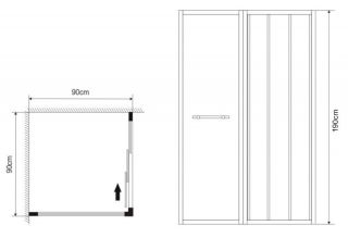 Душевой уголок Grossman Alba1 GR-9090Al1 90x90см хром/прозрачное